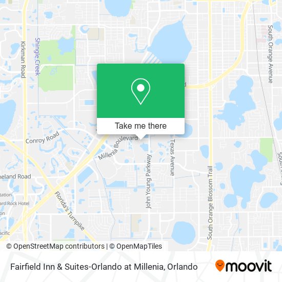 Mapa de Fairfield Inn & Suites-Orlando at Millenia