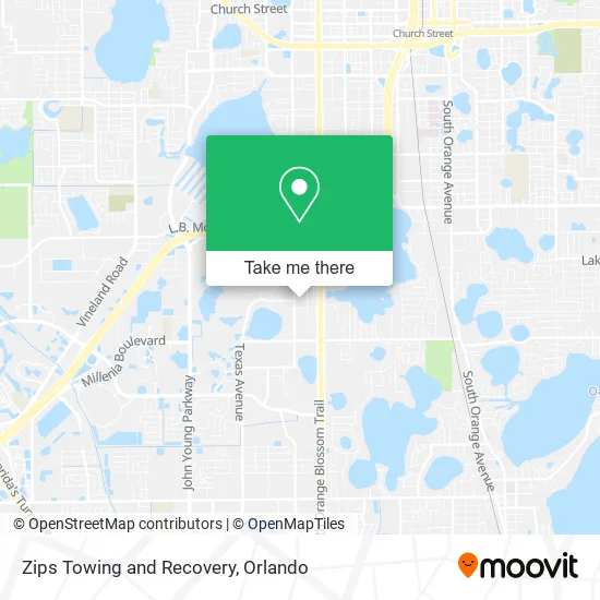 Zips Towing and Recovery map