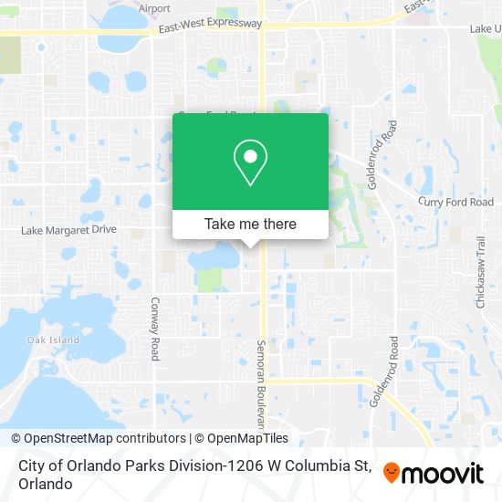 City of Orlando Parks Division-1206 W Columbia St map