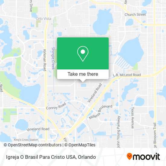 Mapa de Igreja O Brasil Para Cristo USA