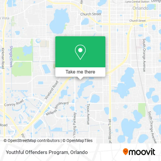 Youthful Offenders Program map