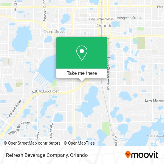 Refresh Beverage Company map
