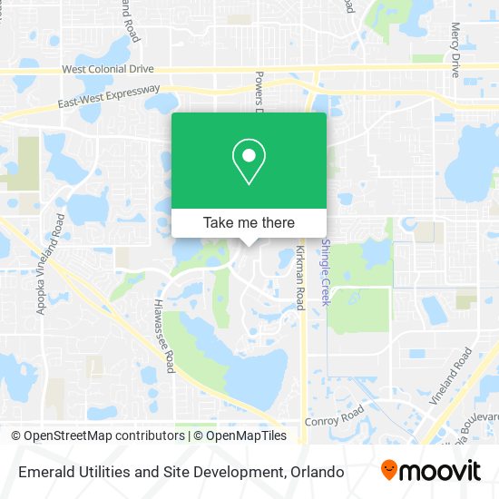 Emerald Utilities and Site Development map