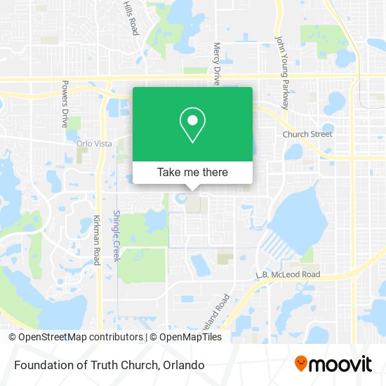 Foundation of Truth Church map