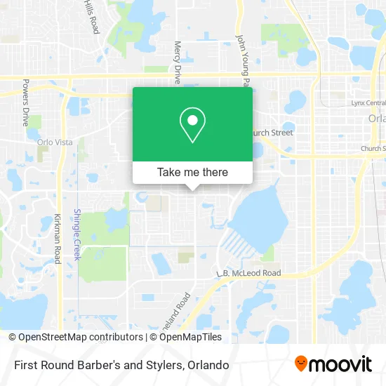 First Round Barber's and Stylers map