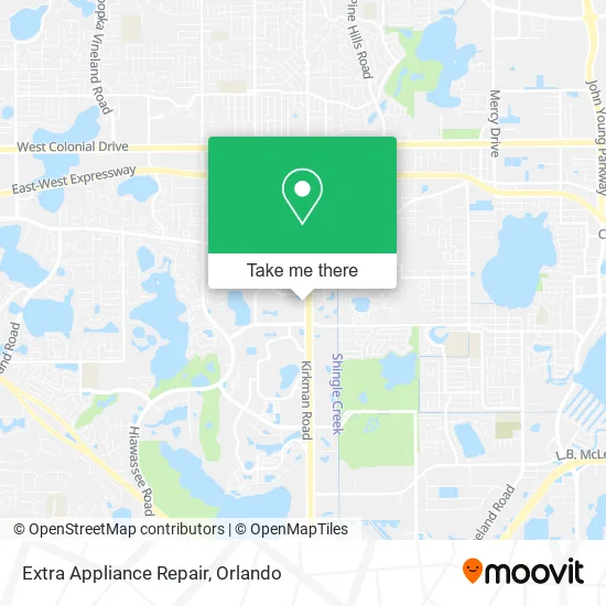 Mapa de Extra Appliance Repair
