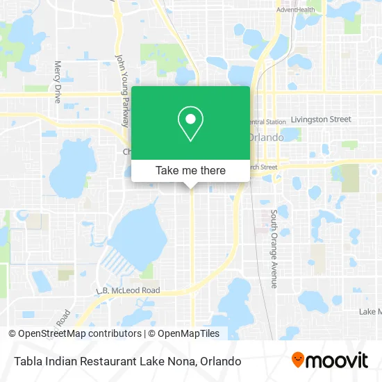Mapa de Tabla Indian Restaurant Lake Nona