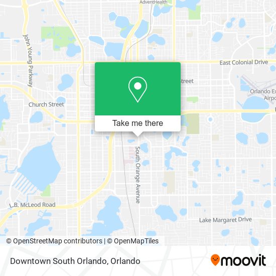 Mapa de Downtown South Orlando