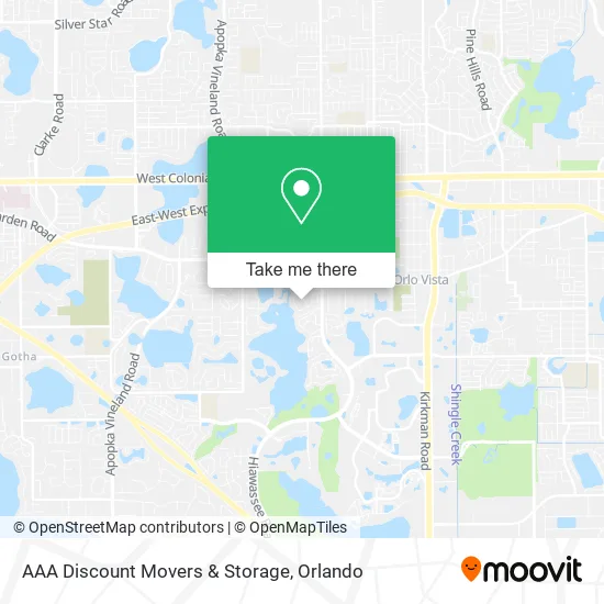 Mapa de AAA Discount Movers & Storage