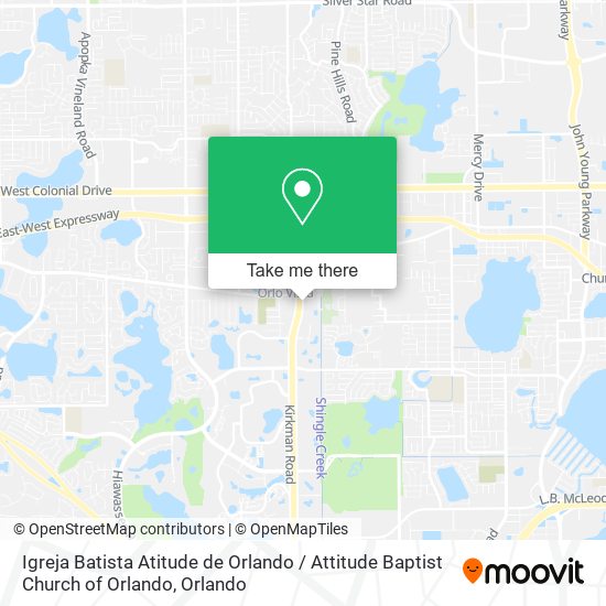 Mapa de Igreja Batista Atitude de Orlando / Attitude Baptist Church of Orlando