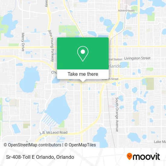 Sr-408-Toll E Orlando map