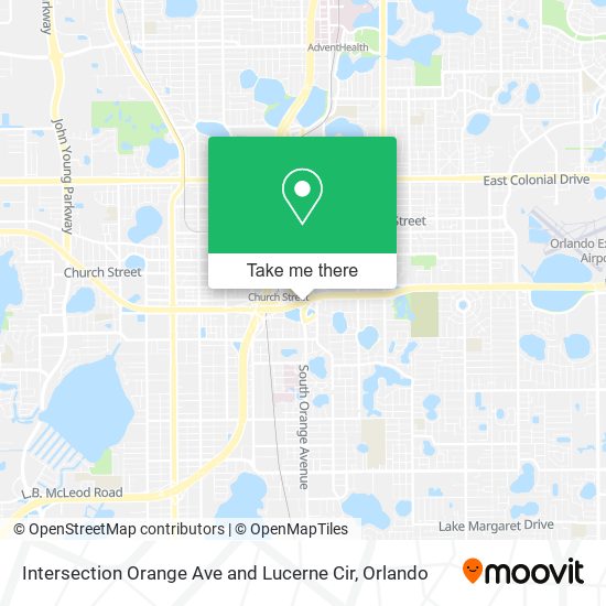 Intersection Orange Ave and Lucerne Cir map