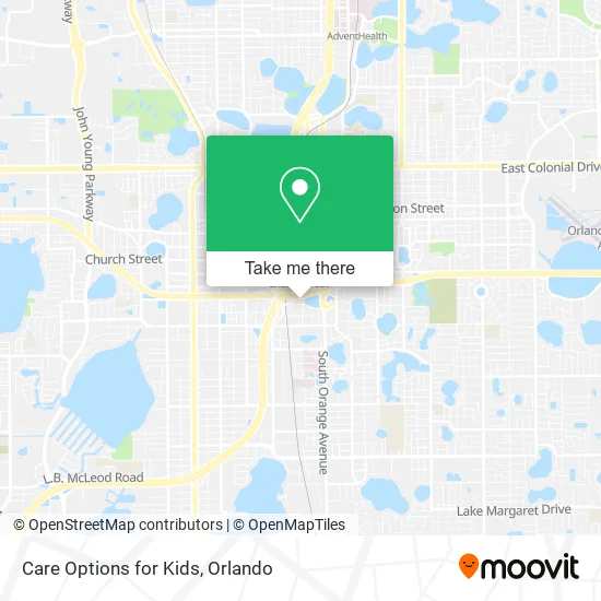 Care Options for Kids map