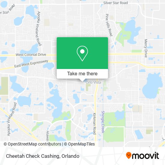 Cheetah Check Cashing map