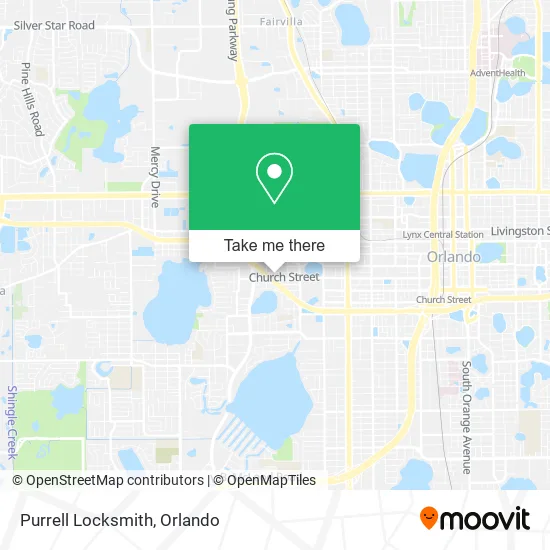 Purrell Locksmith map