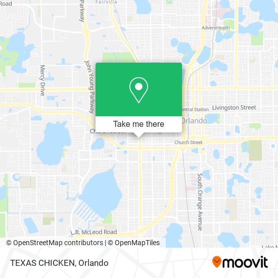 TEXAS CHICKEN map