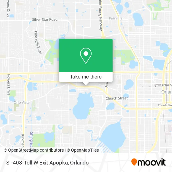 Sr-408-Toll W Exit Apopka map