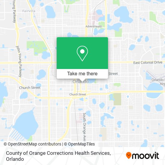 County of Orange Corrections Health Services map
