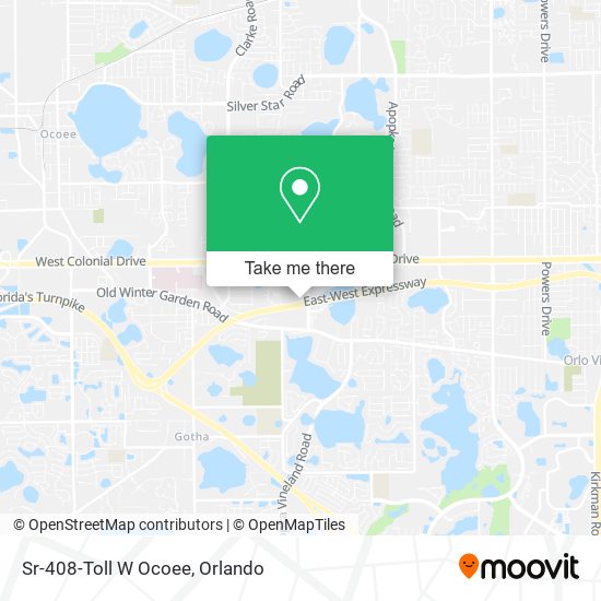 Sr-408-Toll W Ocoee map