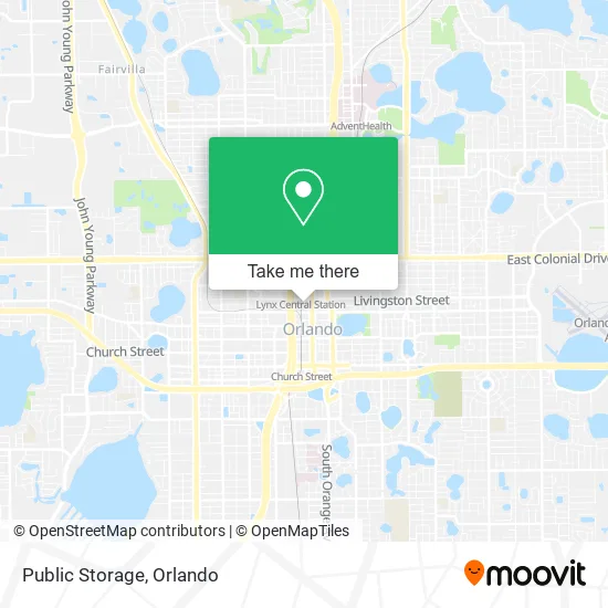 Mapa de Public Storage