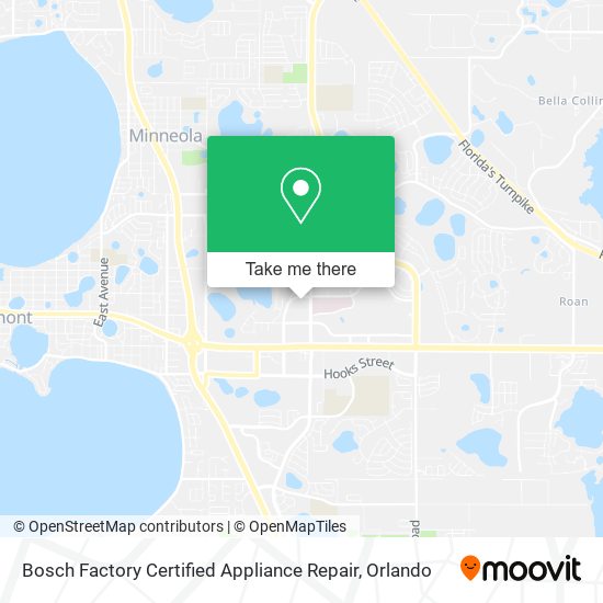 Mapa de Bosch Factory Certified Appliance Repair