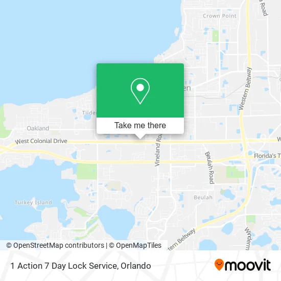Mapa de 1 Action 7 Day Lock Service