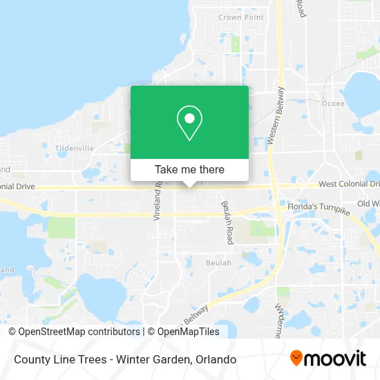 County Line Trees - Winter Garden map