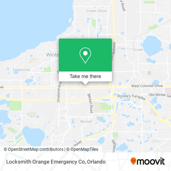 Mapa de Locksmith Orange Emergency Co