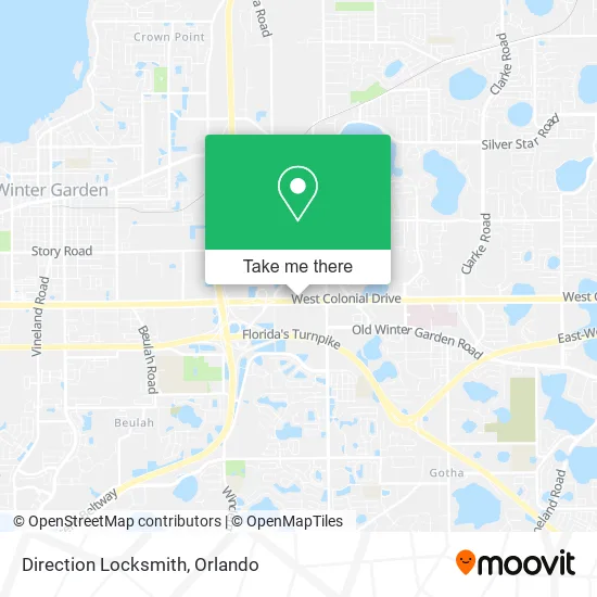 Direction Locksmith map