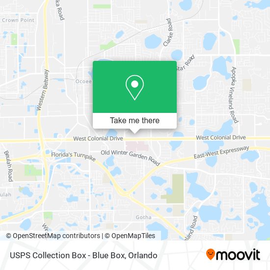 USPS Collection Box - Blue Box map