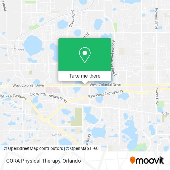 Mapa de CORA Physical Therapy