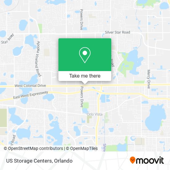 Mapa de US Storage Centers