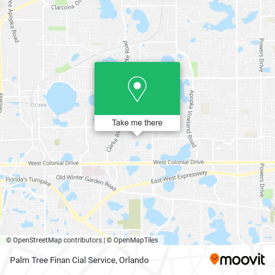 Palm Tree Finan Cial Service map