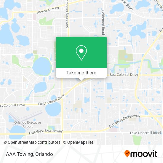 AAA Towing map