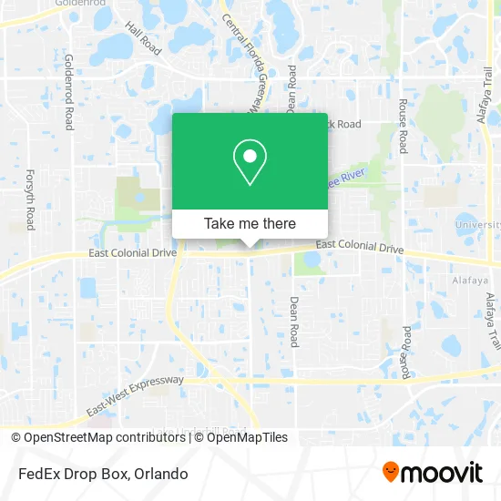 FedEx Drop Box map