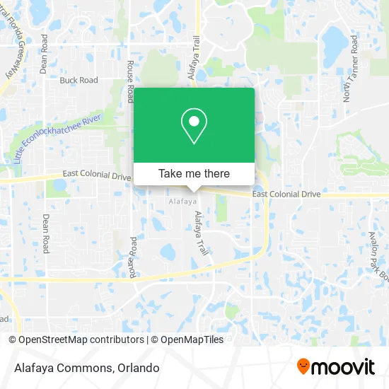 Alafaya Commons map