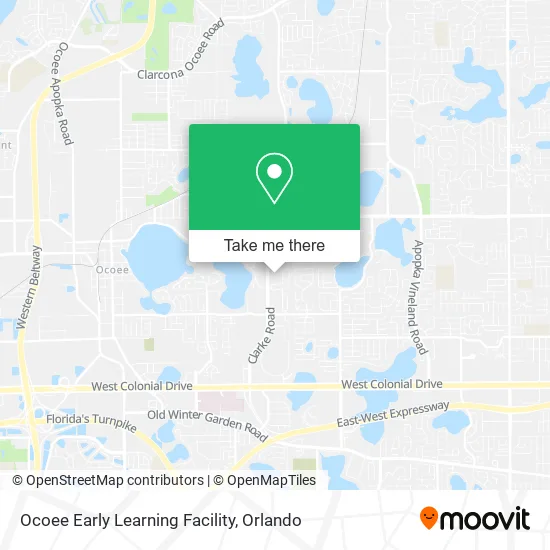 Ocoee Early Learning Facility map