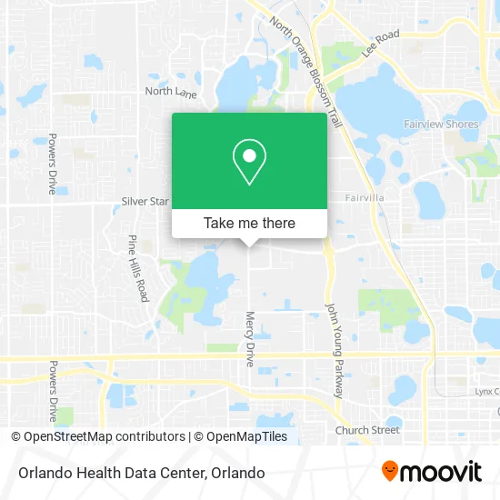 Orlando Health Data Center map