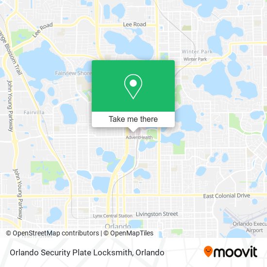 Orlando Security Plate Locksmith map