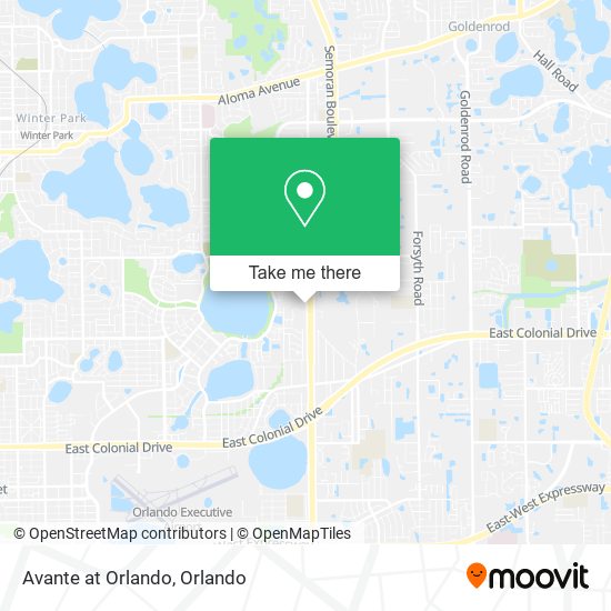 Avante at Orlando map