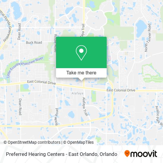 Mapa de Preferred Hearing Centers - East Orlando