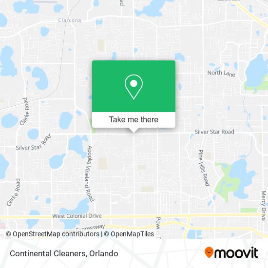 Continental Cleaners map
