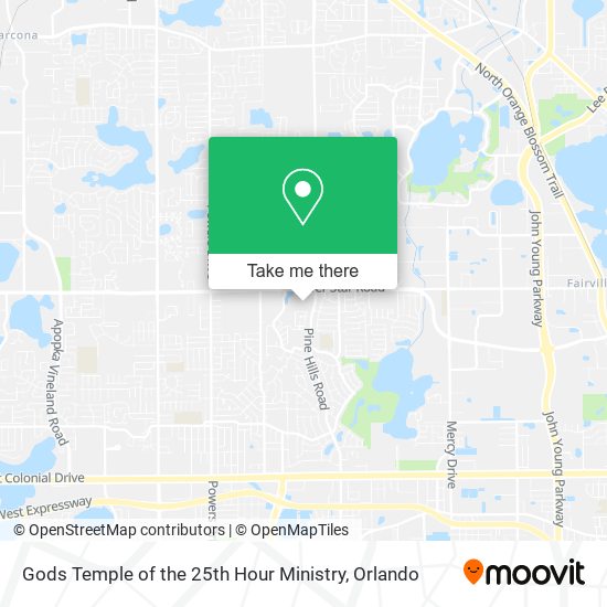 Gods Temple of the 25th Hour Ministry map