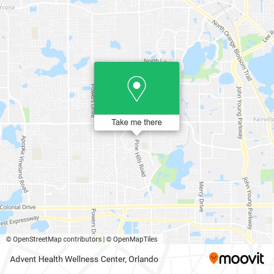 Mapa de Advent Health Wellness Center