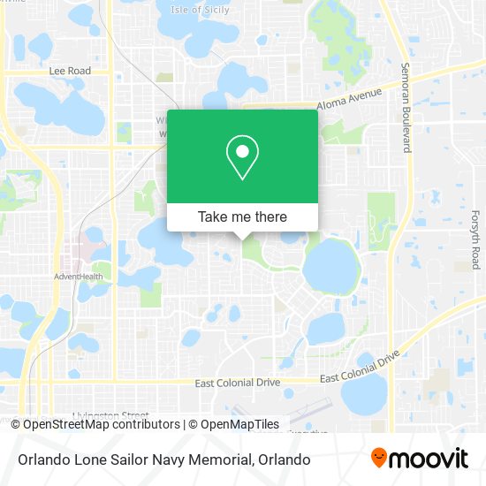 Mapa de Orlando Lone Sailor Navy Memorial