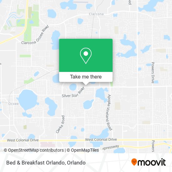 Bed & Breakfast Orlando map