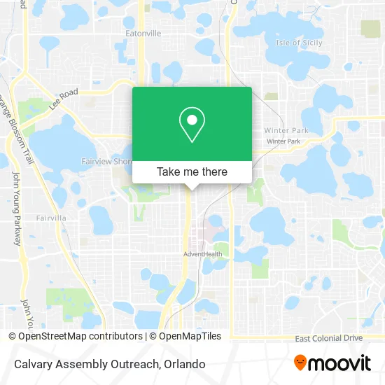 Calvary Assembly Outreach map