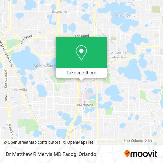 Dr Matthew R Mervis MD Facog map