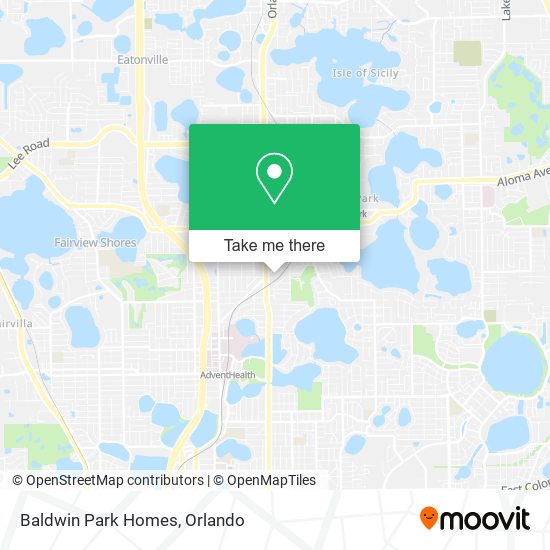 Mapa de Baldwin Park Homes