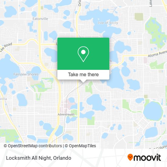 Locksmith All Night map